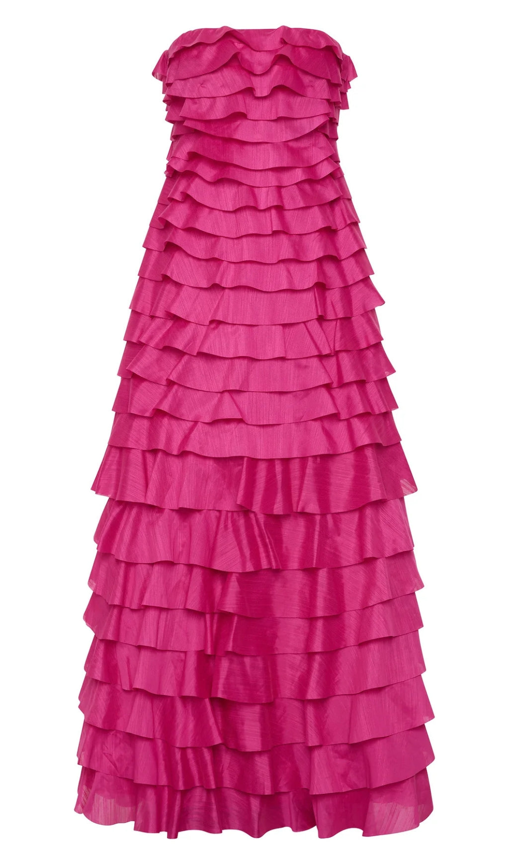 stacey Strapless Layered Maxi Dress in pink