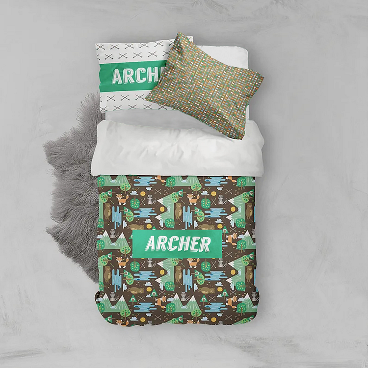 BlanketCute-Personalized Lovely Bedroom Bedding Set with Your Kid's Name | 08