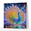 (Pre-Framed)Peacock-Special Shape Diamond Painting Kit(25x25cm)