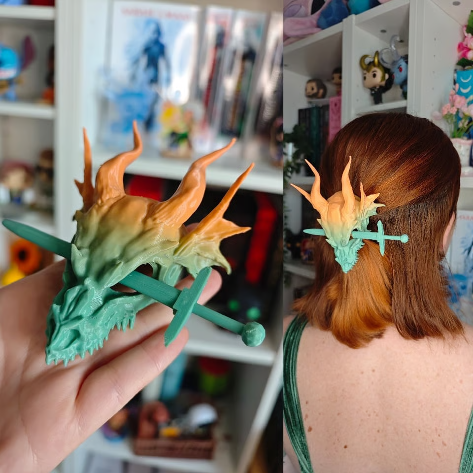 Handcrafted Dragon Hair Clips