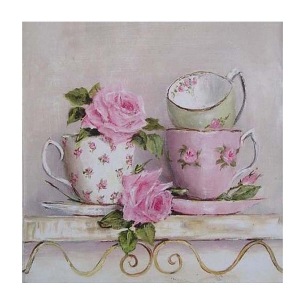 

Pink Cups - Round/Square Drill Diamond Painting - 30*30CM, Square diamond 30*30cm, 501 Original