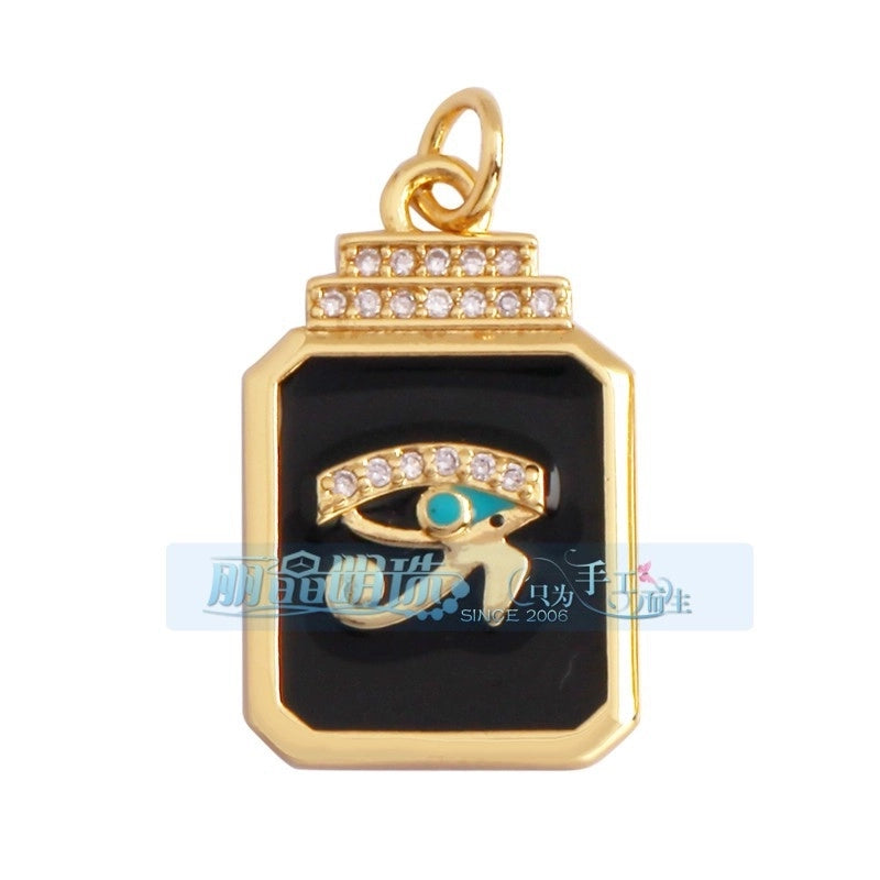 1 Piece Copper Zircon Devil’s Eye Pendant Jewelry Accessories