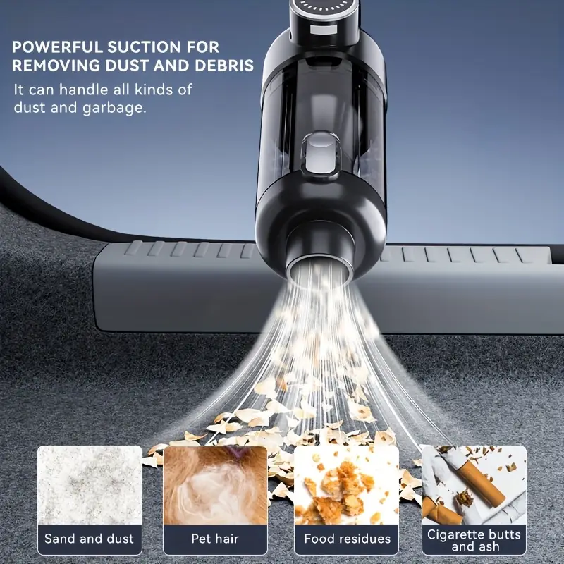 car vacuum cleaner with super powerful suction rechargeable handheld large power cordless vacuum suitable for home and Product details 0