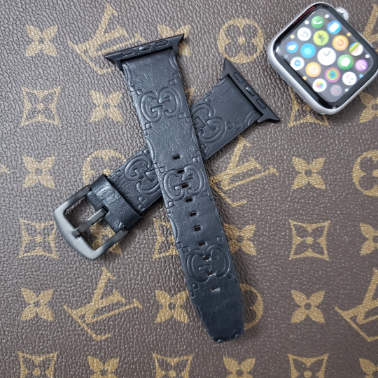 LV Authentic Re-purposed Handmade Gucci, LV Apple Watch Band Series 1, 2, 3,4 - 38 mm, 40 mm, 42 ...