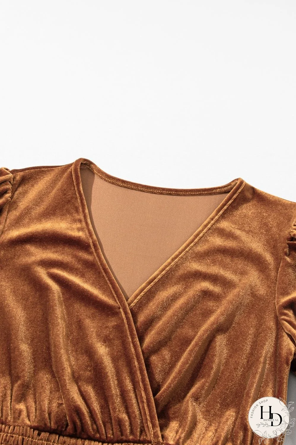 Velvet Smocked Waist Dress