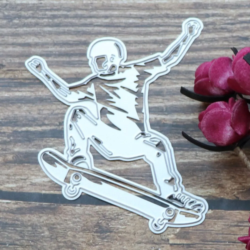 2021 New Arrival Skateboard Stencil Metal Cutting Dies For Scrapbooking Practice Hands-on DIY Album Card Handmade Tools