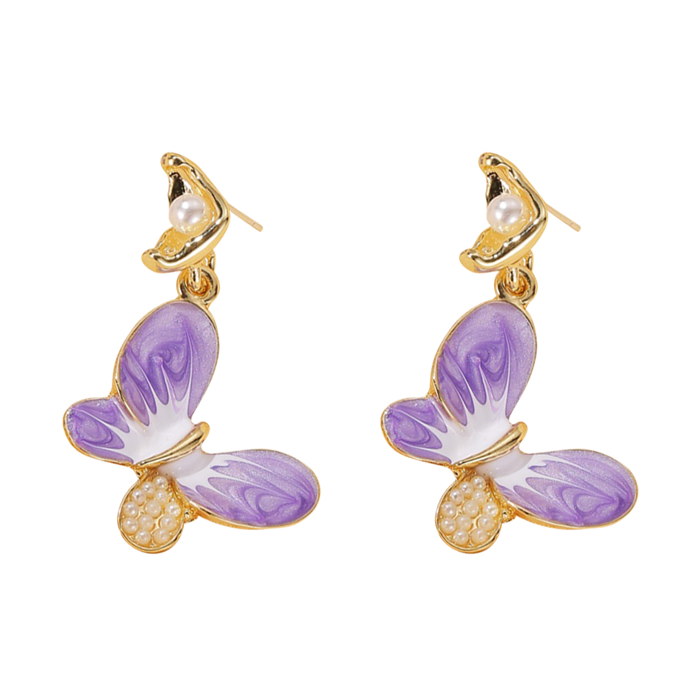 

1 Pair Sweet Butterfly Earrings Simple Fresh Eardrop Party Dangling Earring, 501 Original
