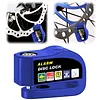 Bike Disc Brake Alarm 110dB Sound Anti Theft Wheel Disc Brake Lock Rustproof Waterproof Easy Operate for Motorbike Mountain Bikes Scooter (Blue)