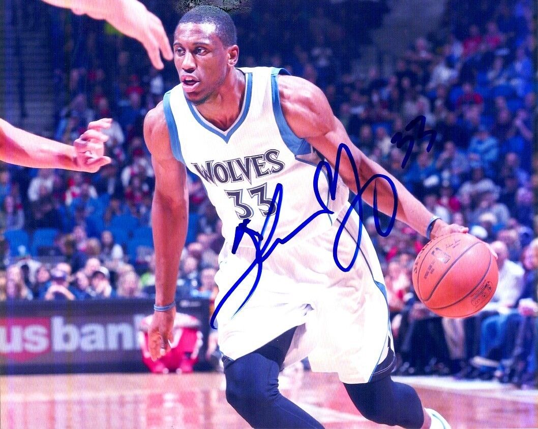 Autographed THADDEUS YOUNG Minnesota Timberwolves 8x10 Photo Poster painting w/COA