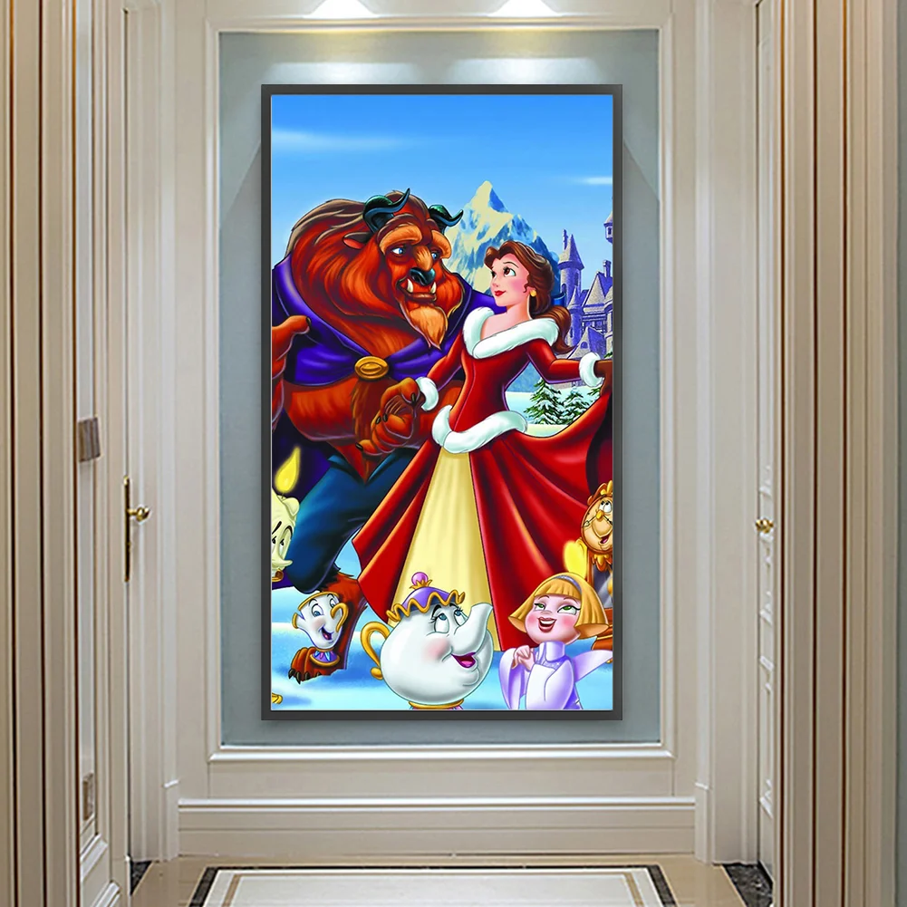 Diamond Painting - Full Round Drill - Beauty and the Beast(Canvas|40*70cm)