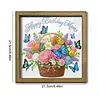 Diamond Painting Special Shaped Drill Flower With Frame(8.46x8.46inch)