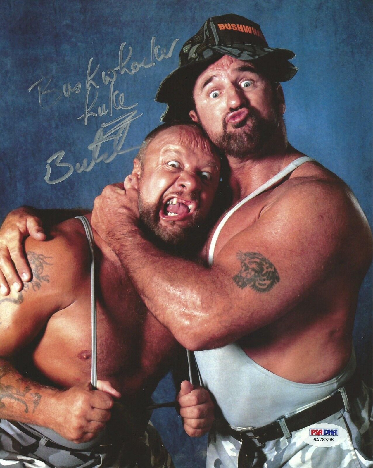 The Bushwhackers Luke & Butch Signed WWE 8x10 Photo Poster painting PSA/DNA COA Picture Auto'd 3