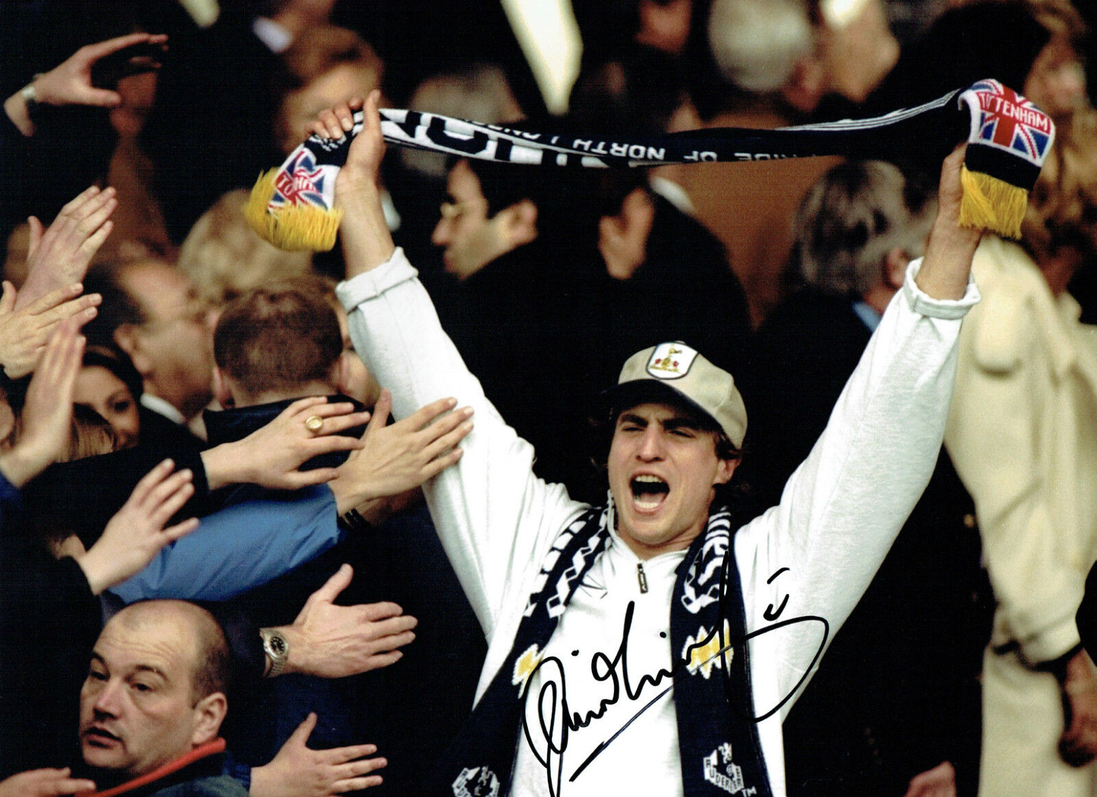 David GINOLA Signed Autograph 16x12 Photo Poster painting AFTAL COA Tottenham Hotspurs Legend