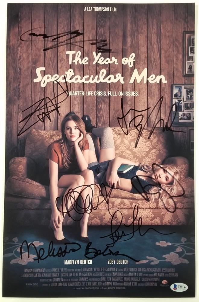 THE YEAR OF SPECTACULAR MEN (7) Signed 11x17 Photo Poster painting Thompson #1~ Beckett BAS COA