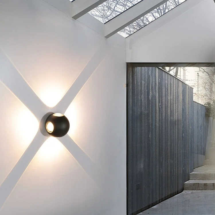 Orr Cruciform Round Outdoor Wall Lamp