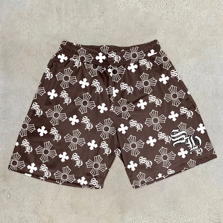Retro Casual Street Hip Hop Mesh Shorts