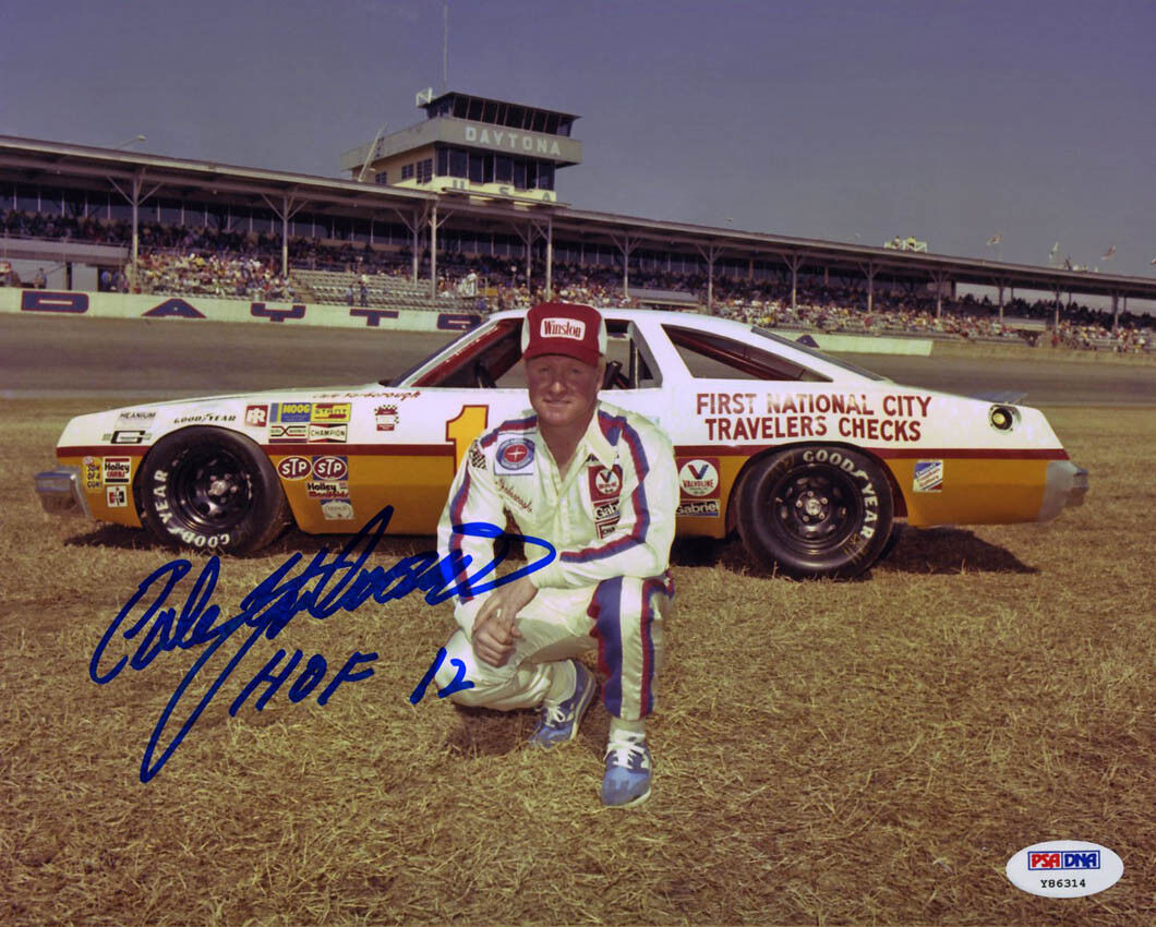 Cale Yarborough SIGNED 8x10 Photo Poster painting + HOF 12 NASCAR LEGEND PSA/DNA AUTOGRAPHED