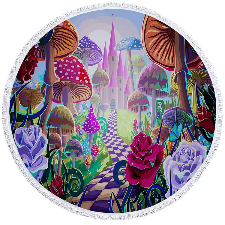 Mushroom - Circle Tapestry - 1.5M
