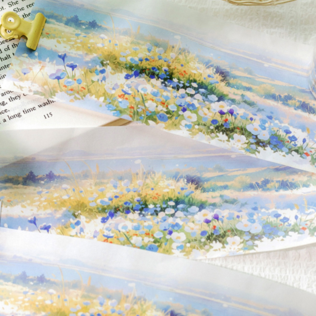 저널세이 74mm*200cm 봄 시리즈 문학 꽃 조경용 와시 테이프