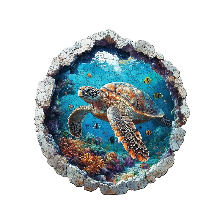 Sea Turtle - Wooden Jigsaw Puzzle