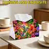 Hummingbird Sunset DIY PULeather Diamond Painting Tissue Box for Adults Beginners Large Size Diamond Art Paper Storage Holder for Living Room Bathroom Table Decor