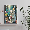 (40*60cm)Party White Bear - Full Round Drill Diamond Painting