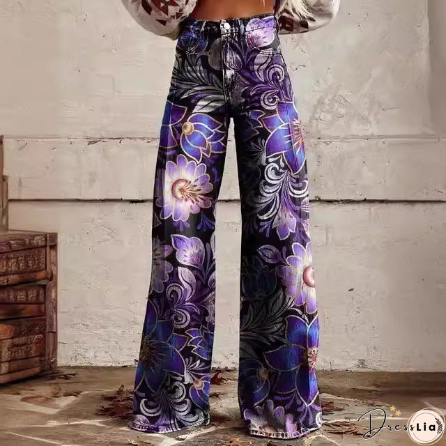 Skinny colorful flowered Loose Pant