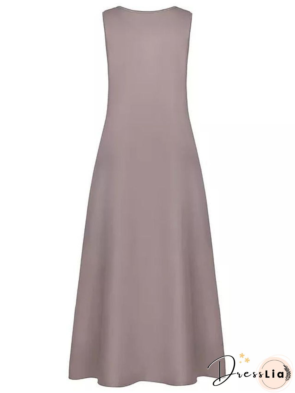 Womens Maxi Dress With V-neck Long Sleeveless Color Block Patchwork Summer Plus Size
