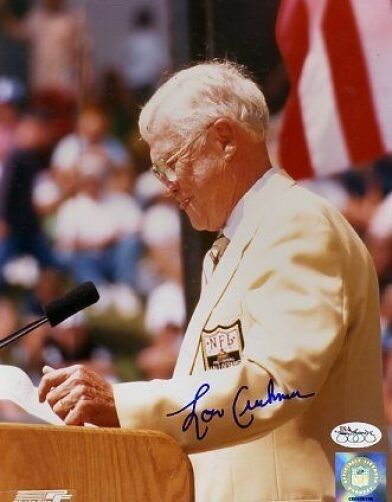 Lou Creekmur Hofer Signed Jsa Cert Sticker 8x10 Photo Poster painting Autograph Authentic