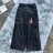 Hyhis Retro Hip Hop Goth Pattern Baggy Jeans Y2k Harajuku Black Pants Men Women High Waist Wide Leg Trousers Casual Streetwear