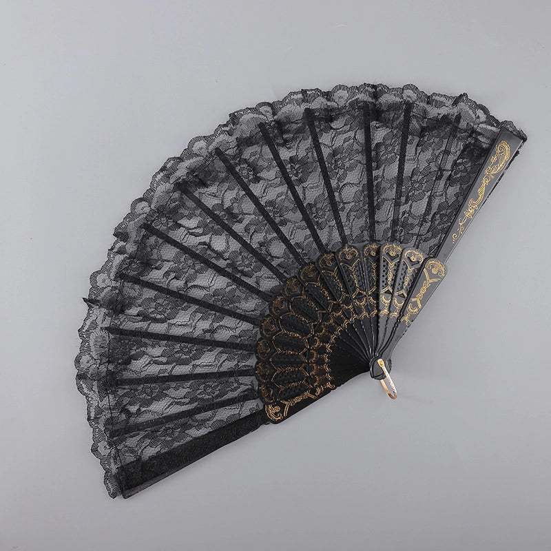 Bamboo Two Green Folding Fan Smile Fan Female Antique Fan Dance Fan Folding Fan Student Gift Elegant Fan