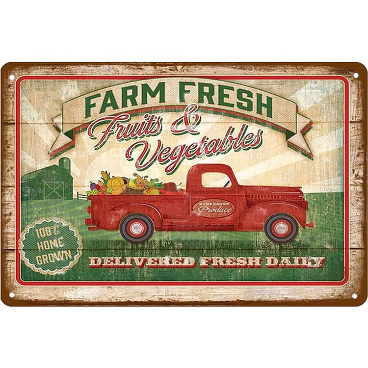 Farm - Vintage Tin Signs/Wooden Signs - 7.9x11.8in & 11.8x15.7in