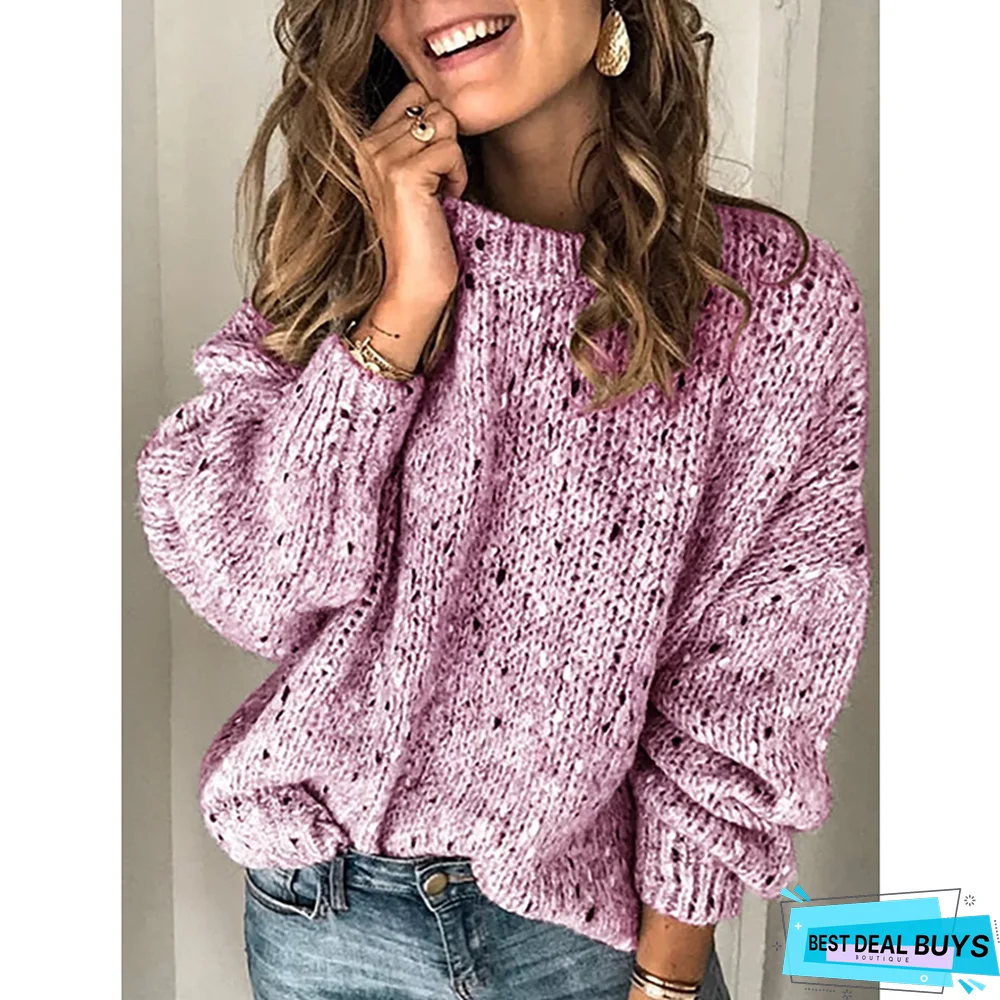 Casual Daily Long Sleeve Pullover Sweater