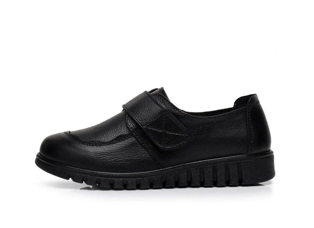 GKTINOO Women Flat Shoes Soft Genuine Leather Mother Shoes Comfort Casual Shoes Female Autumn Women flats