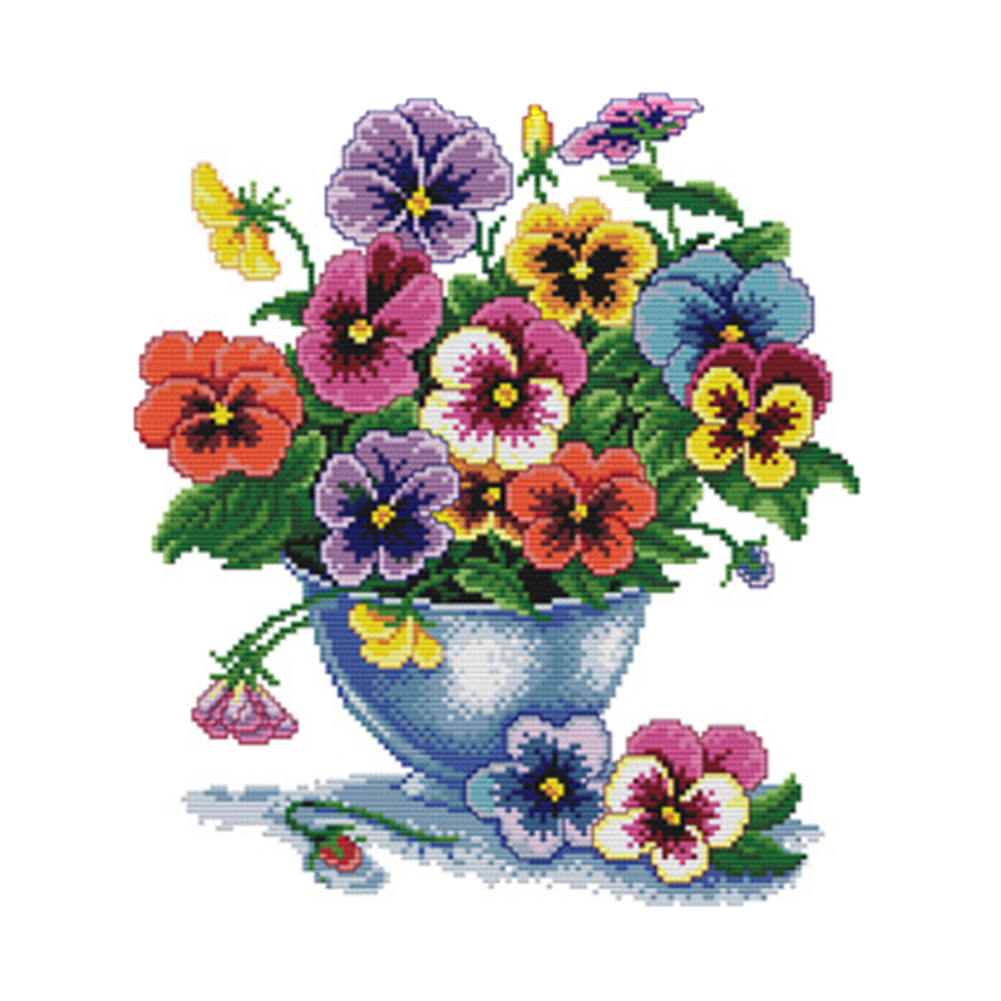 

Flower - 11CT Stamped Cross Stitch - 40*44CM, 501 Original