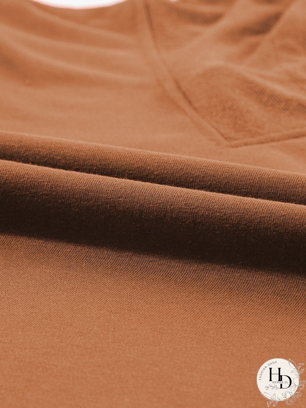 Chestnut Patchwork Colorblock Hoodie with Contrast Sleeves