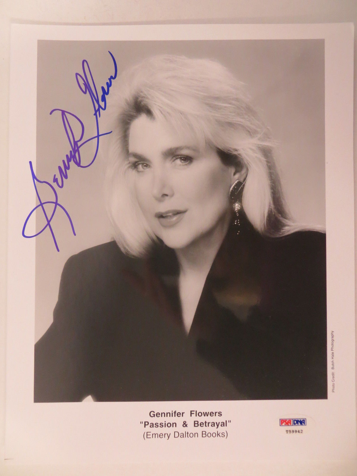 Gennifer Flowers Signed Autographed 'Passion & Betrayal' 8x10 Photo Poster painting (PSA/DNA) #T