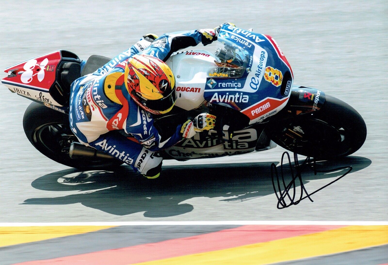 Hector BARBERA SIGNED MOTOGP Ducati Avintia Rider Autograph 12x8 Photo Poster painting AFTAL COA