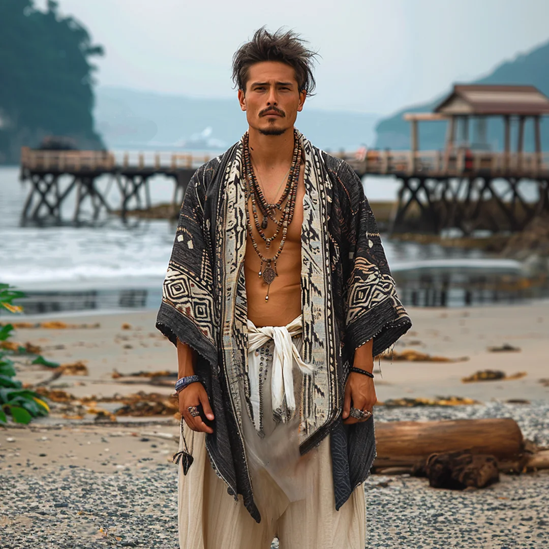 Men's Bohemian Kimono Cardigan-inspireuse