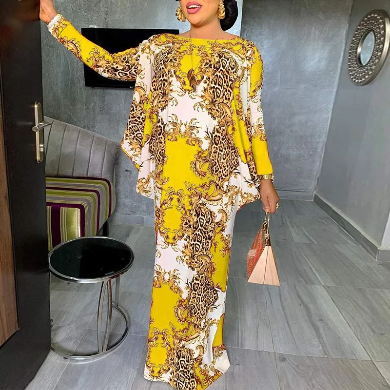 Summer Holiday Dress Women Bohemian Dress 2022 VONDA Long Sleeve Vintage Printed Sundress Fashion Party Vestidos Femme Robe