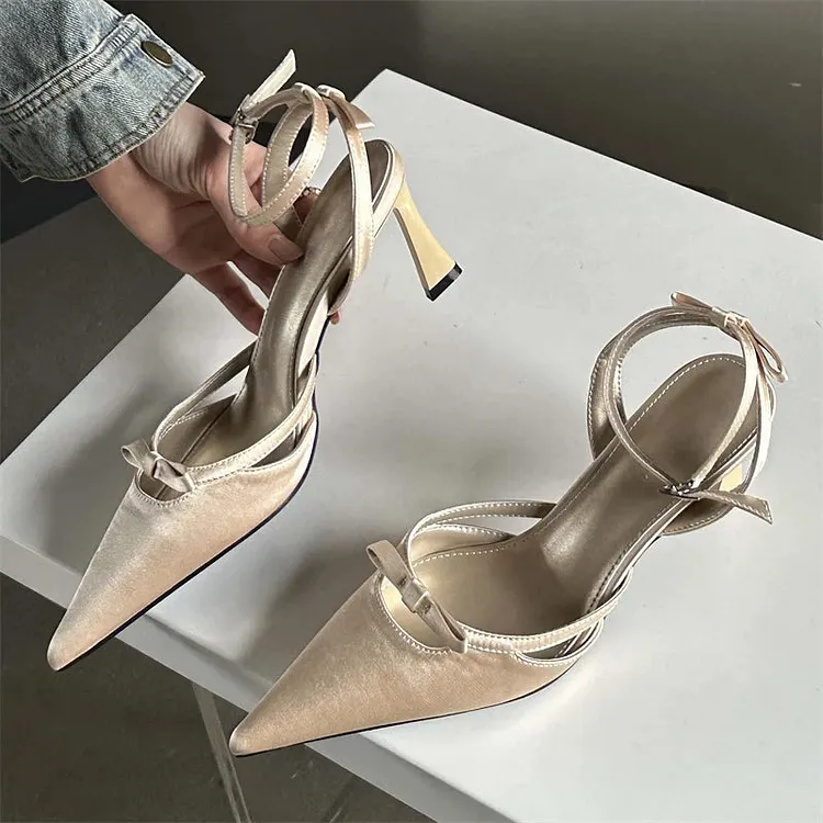 Ankle Buckle Strap Women Pumps Sandals with Thin Heels