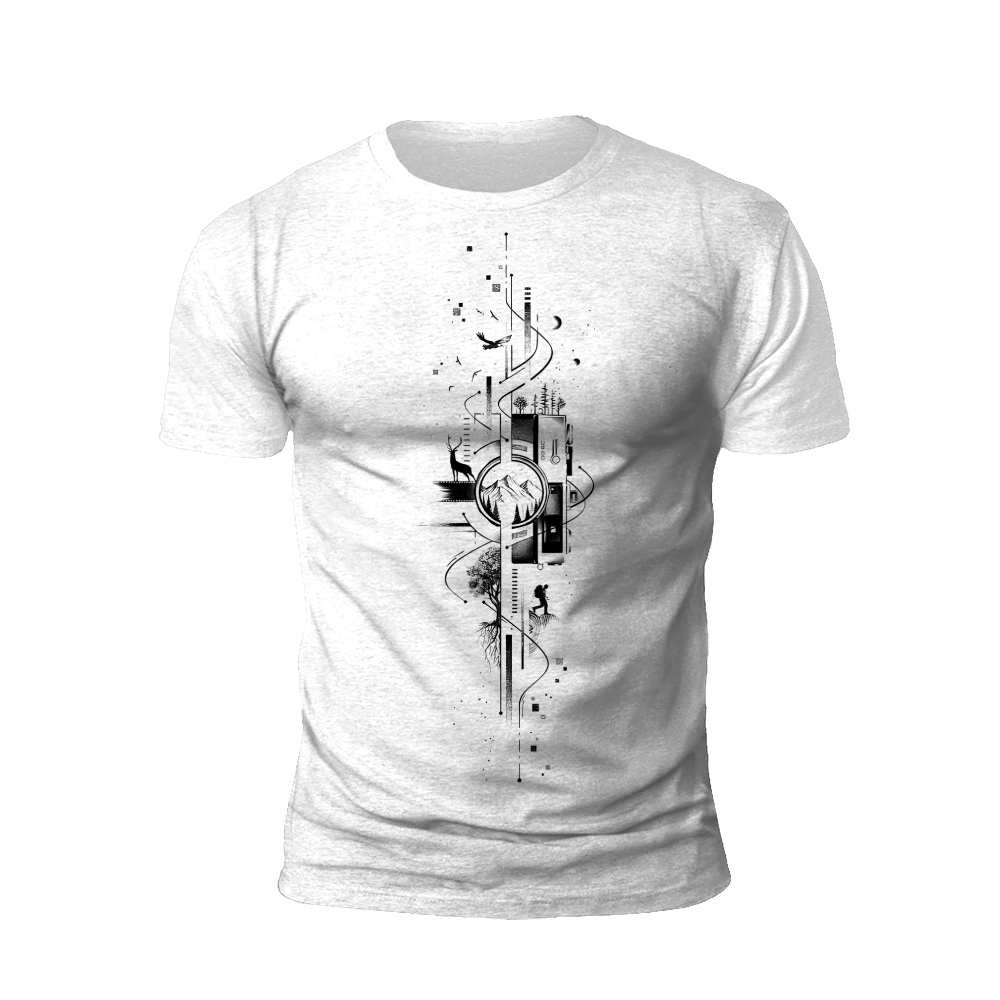 Digital Oasis: Where Nature Meets Technology T-shirt