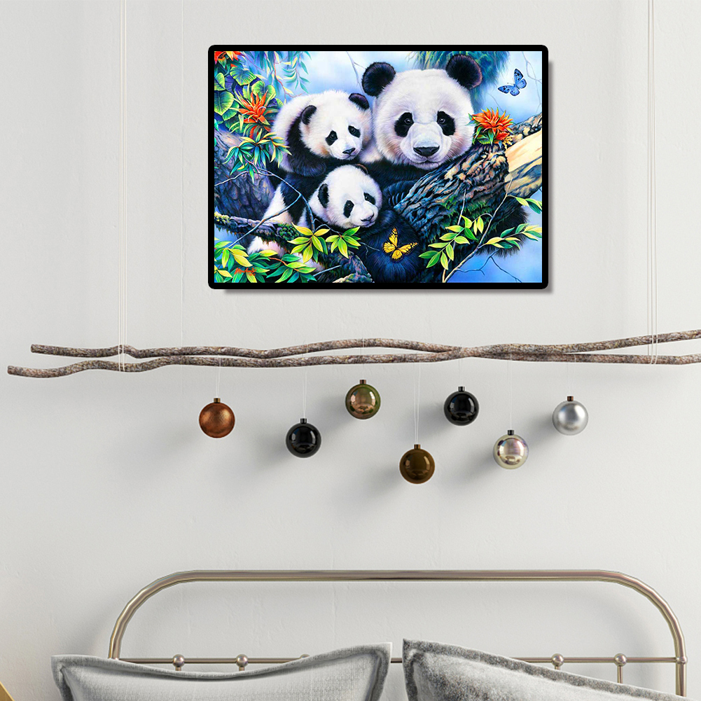 

(Multi-Size) Panda - Round/Square Drill Diamond Painting - 40*30CM, Square diamond 30*40cm, 501 Original