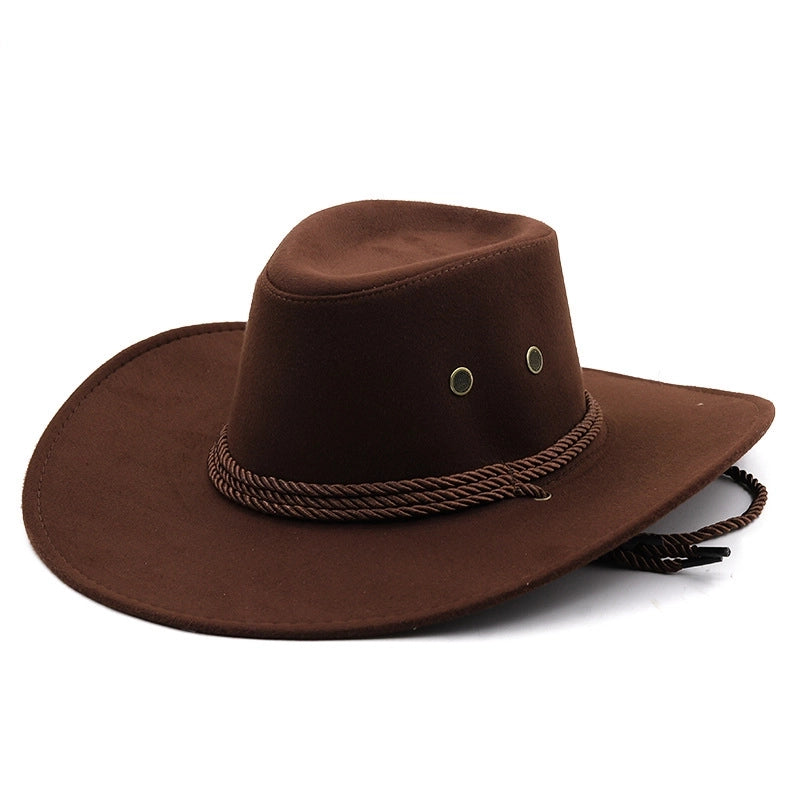 Western Denim Hat Big Brim Suede Outdoor Retro Top Hat British Jazz Hot