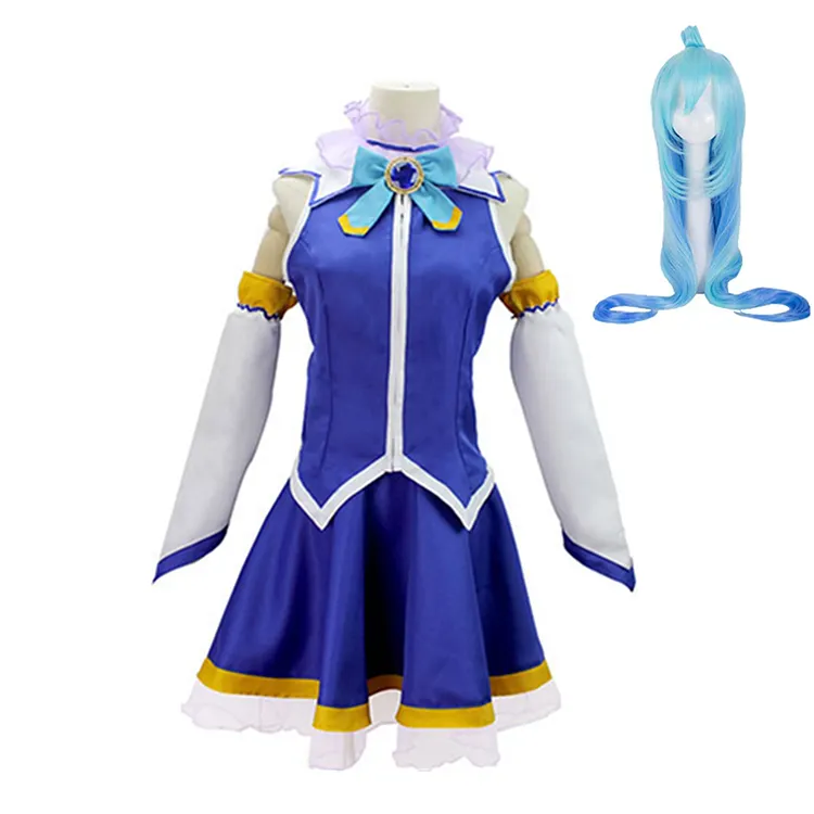 Anime KonoSuba: God's Blessing On This Wonderful World 3 (2024) Aqua Blue Dress Set Outfits Cosplay Costume Suit