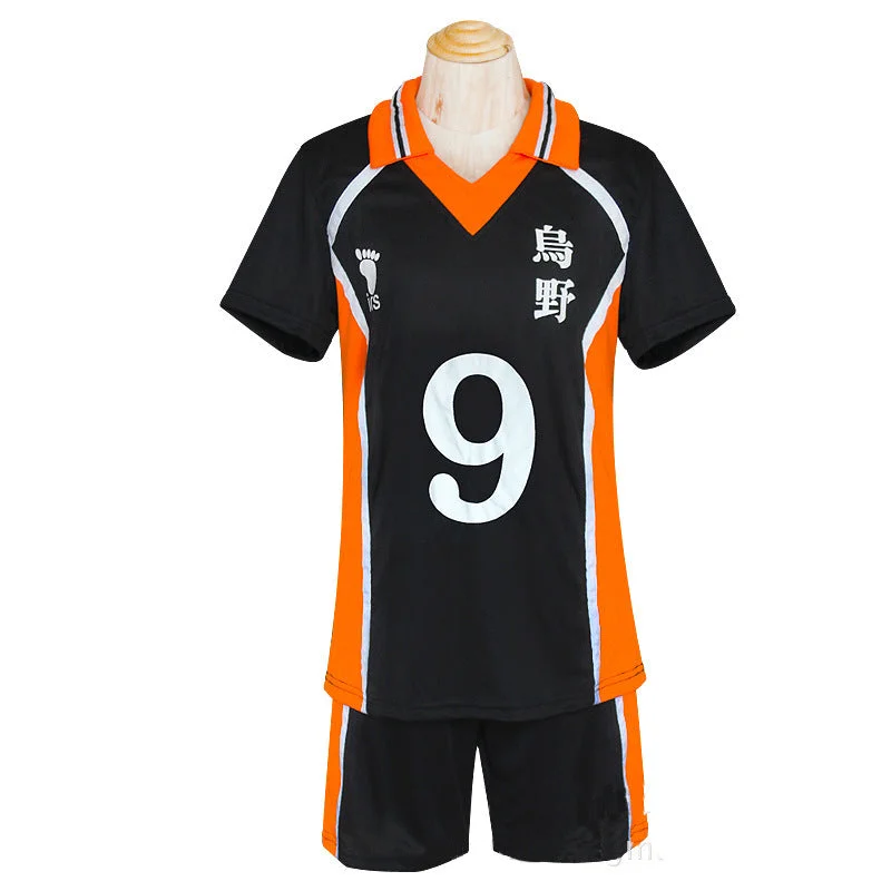 Haikyuu Cosplay Costume Karasuno Koukou High School Volleyball Club Hinata Shoyo Sportswear Shirt Jerseys