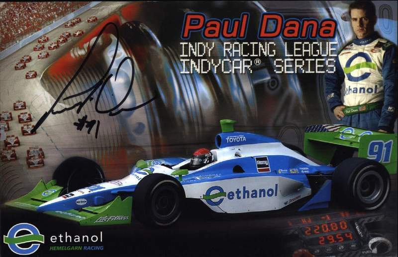 Paul Dana signed IRL IndyCar Racing 8x10 Photo Poster painting W/Cert Autographed 10