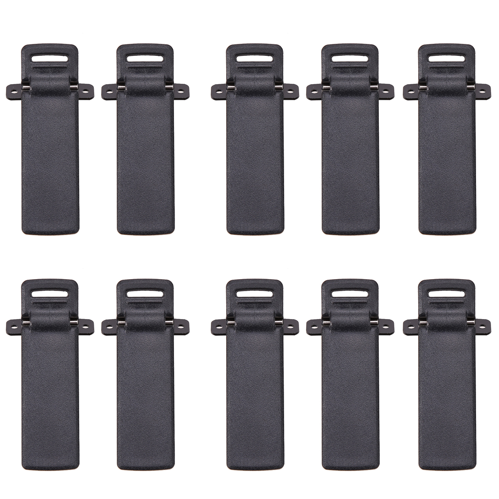 

10Pcs Walkie Talkie Spare Part Back Belt Clip for Baofeng 2-way Radio UV5R, 501 Original