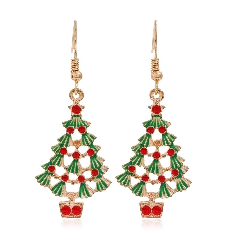 Fashion Christmas Tree Santa Claus Alloy Plating Women’s Drop Earrings 1 Pair