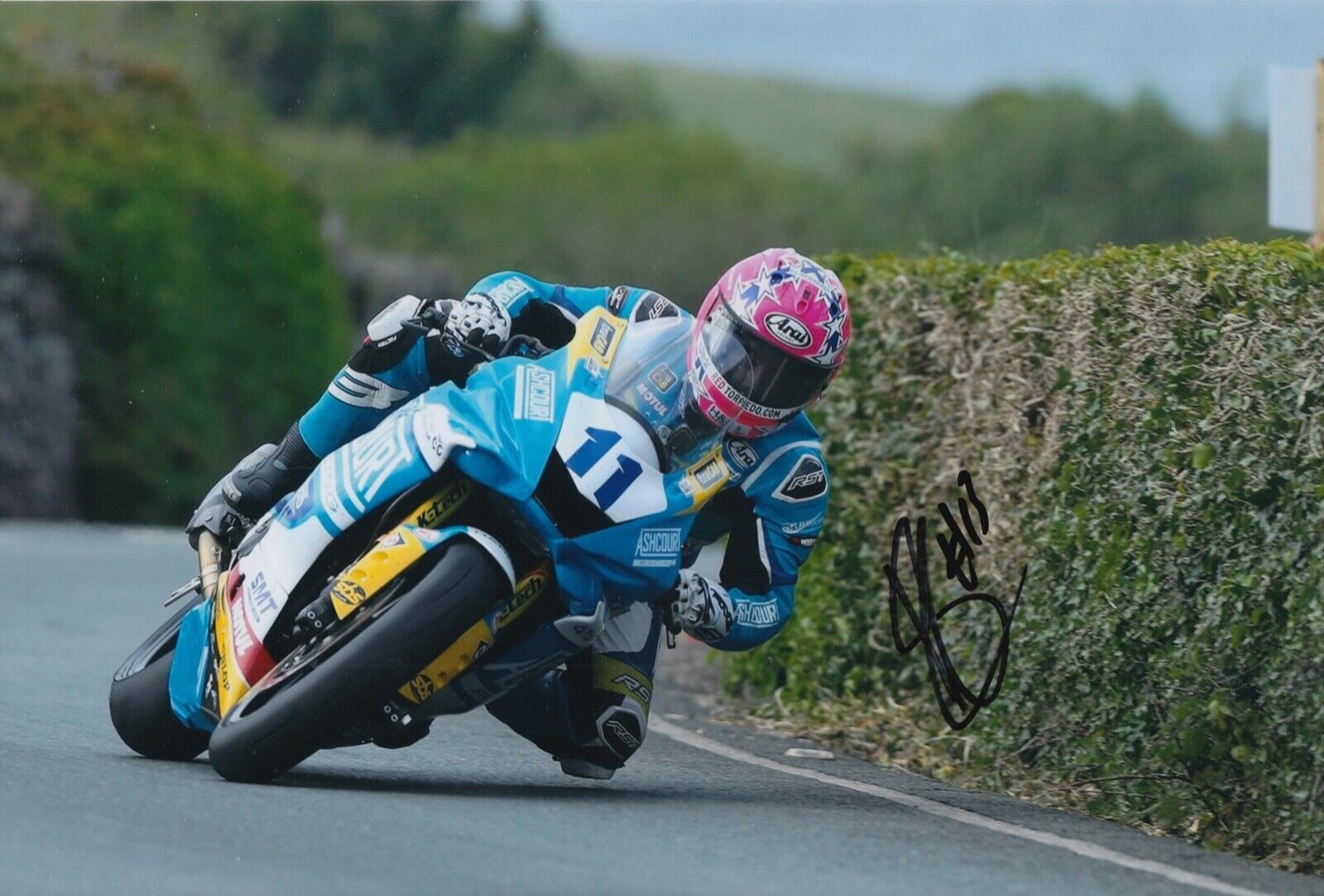 Lee Johnston Hand Signed 12x8 Photo Poster painting Isle of Mann TT Autograph 3